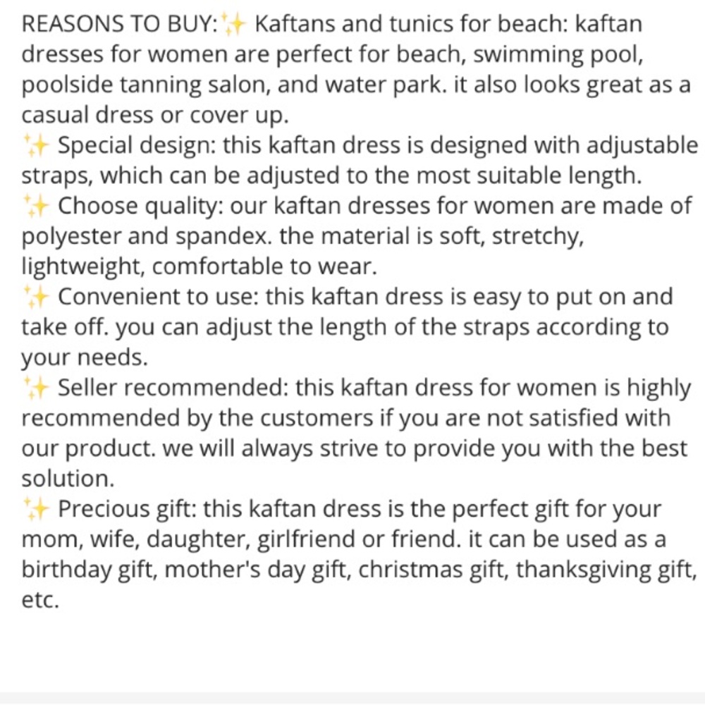 Colorful Kaftan Beach Cover Up Dress - Picture 12 of 14